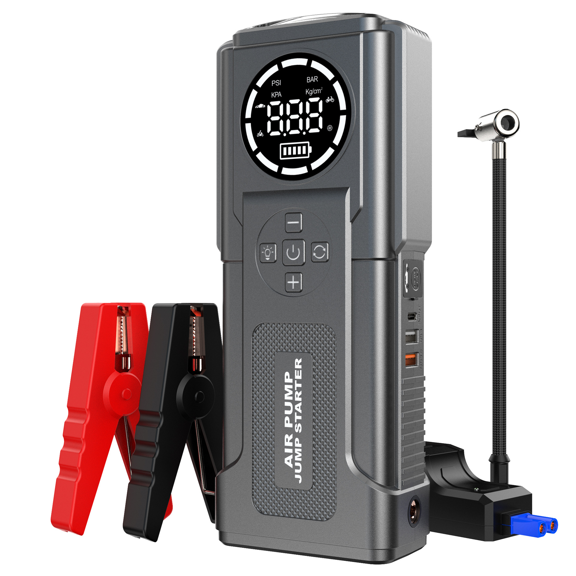 Emergency Jump Starter, Air Pump and Power Supply Integrated machine image